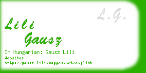 lili gausz business card